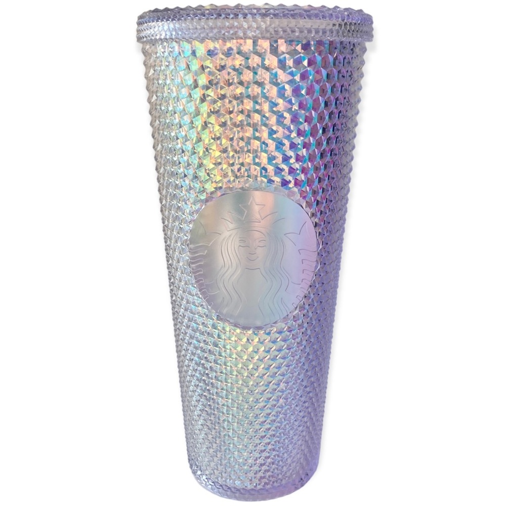 Starbucks 2018 Iridescent Rainbow Studded Unicorn Tumbler Cup 24 Oz NO STRAW